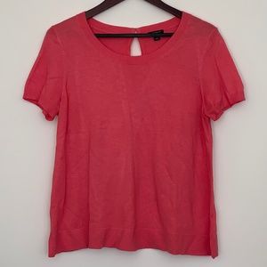 Ann Taylor Rose Pink Sweater Short Sleeve Top - L